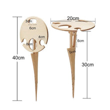 Load image into Gallery viewer, Mini Wooden Picnic  Wine Table with Foldable Round Desktop
