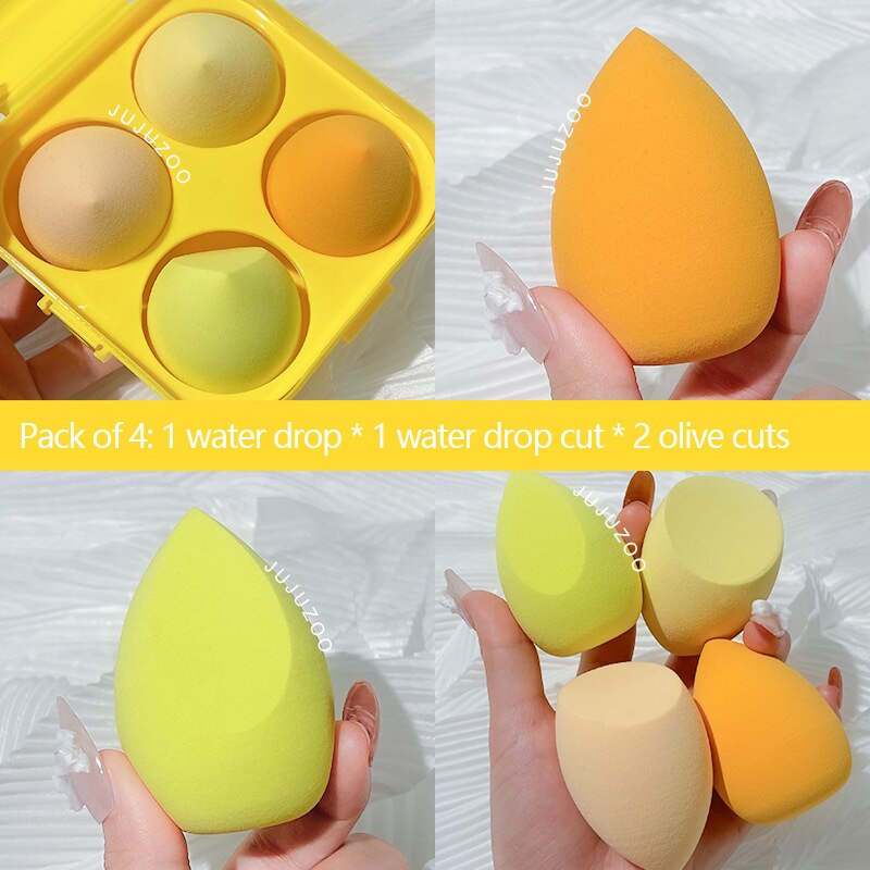 4PCS Water Droplet Makeup Sponge